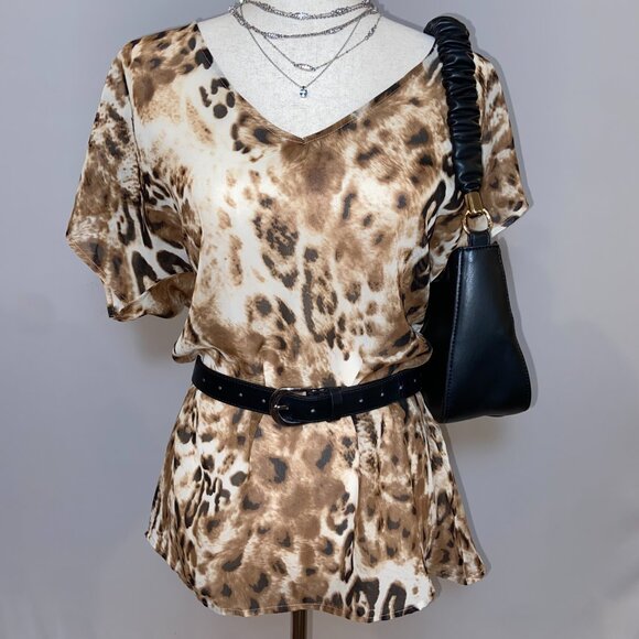 Show Me Your Mumu Cheetah Print mesh shirt / Mini Dress size small - Picture 2 of 7